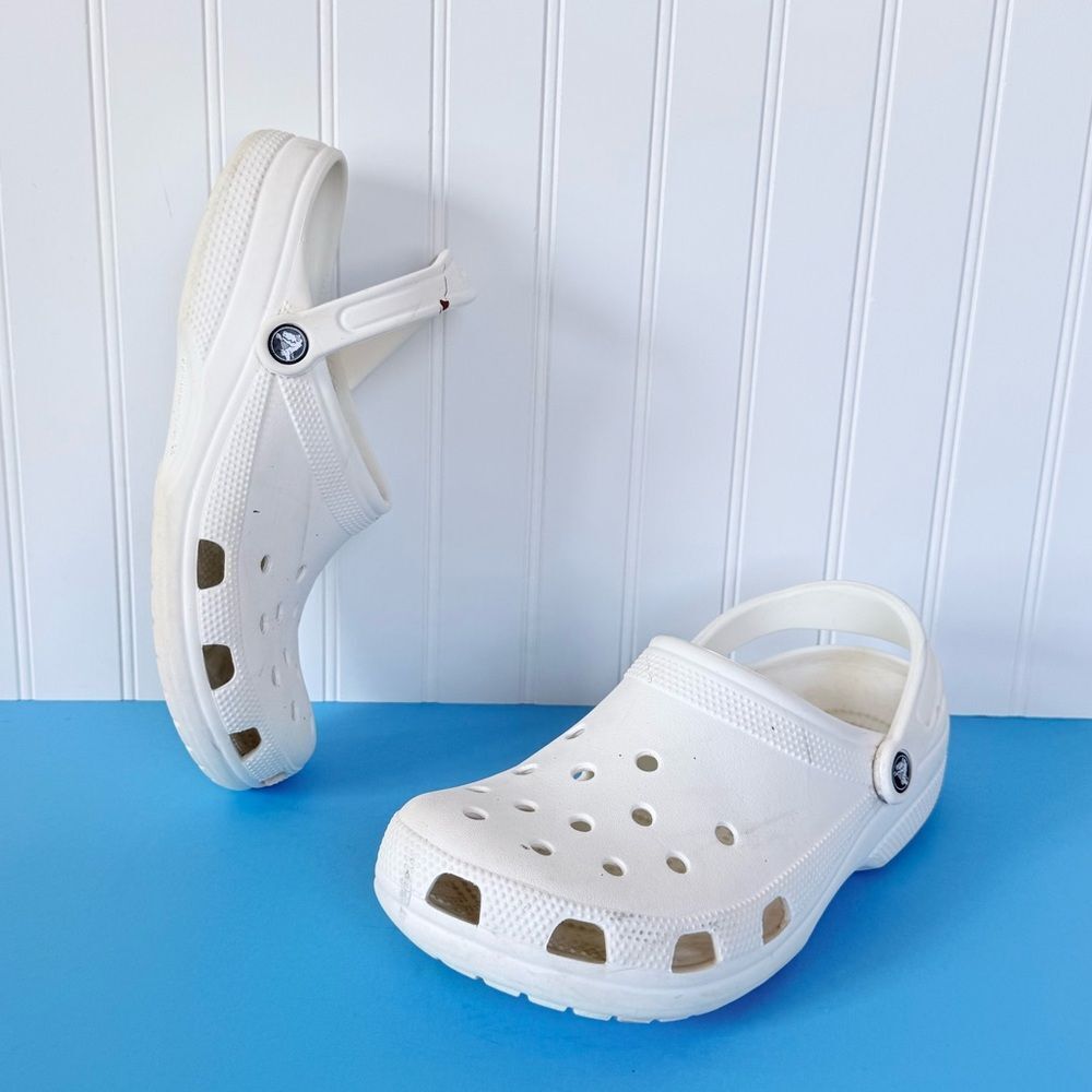 CROCS Unisex White Sandals Women Size 12 Men 10